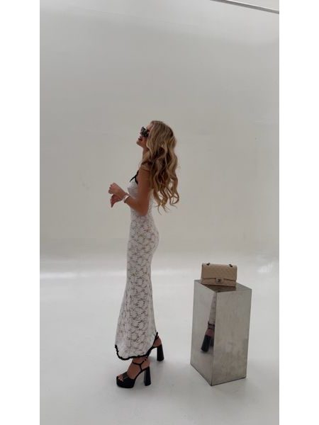 White Lace Dress Icon BeChick ❤