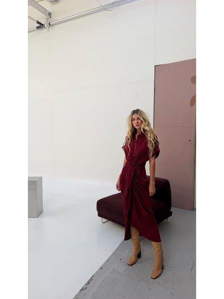 Vínové šaty Button Down BeChick ❤