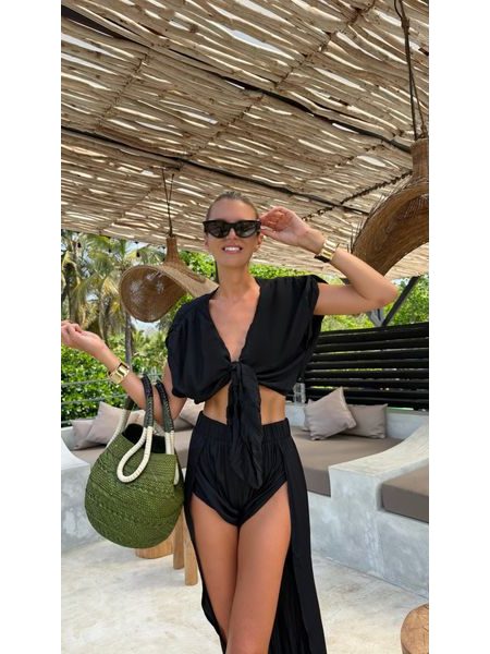 Černý top Knotty Front BeChick ❤