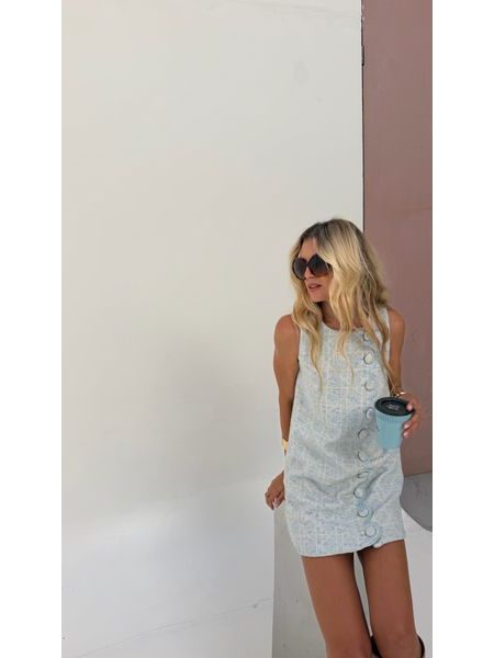 Tweed Dress Button BeChick ❤