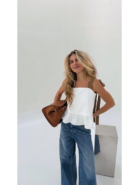 Bílý top Ruffle BeChick ❤