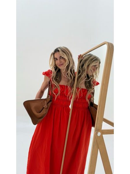 Červené bavlněné šaty Sparkle BeChick ❤