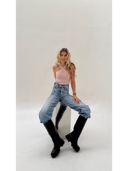 Powder Pink Bodycon Twist Top BeChick ❤