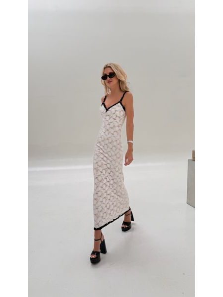 White Lace Dress Icon BeChick ❤