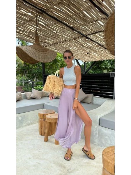 Šedý crop top Simple Bechick ❤