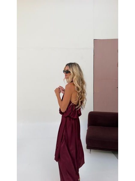 Burgundy Hailey Jumpsuit BeChick ❤