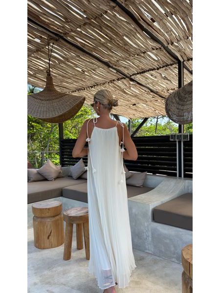 Krémové šaty Chiffon Muse BeChick ❤