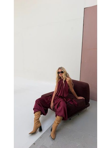 Burgundy Hailey Jumpsuit BeChick ❤