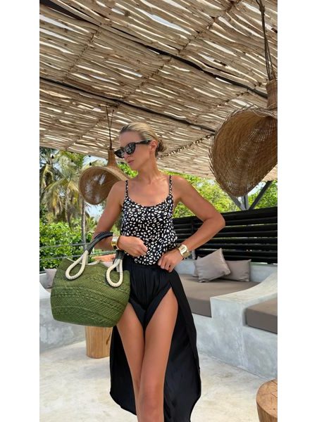 Saténový top Black Jungle Muse BeChick ❤
