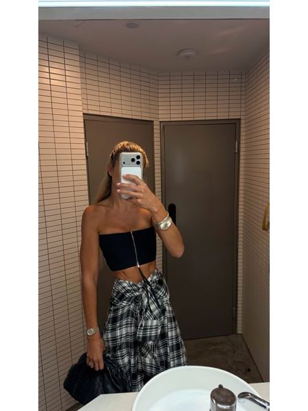 Kostkovaná sukně Button Down BeChick ❤