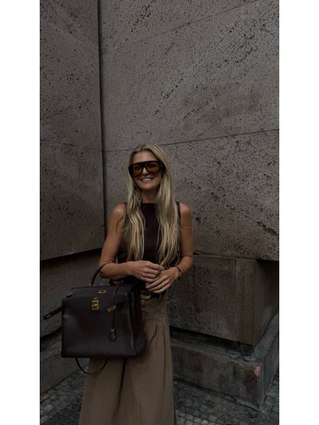 Mocha Asymmetrical Knit Top Tayler BeChick ❤