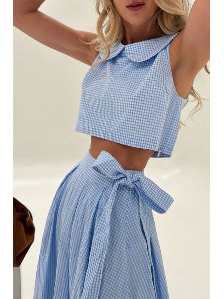 Spring Blue Top &amp; Skirt Set BeChick ❤