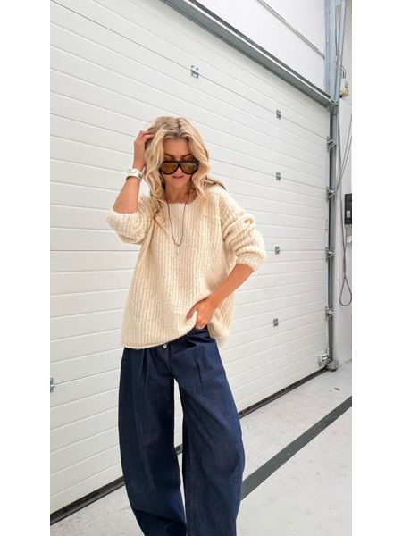 Krémový svetr Bubble BeChick ❤