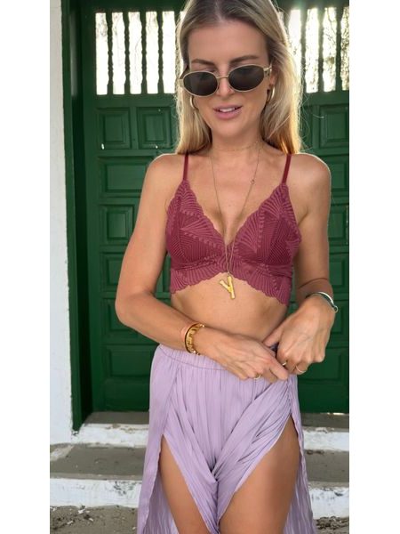 Vínová krajková podprsenka Butterfly BeChick ❤
