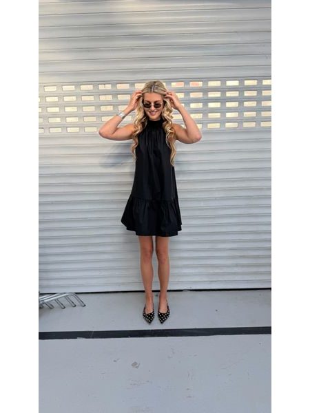 Black cotton Muse dress BeChick ❤