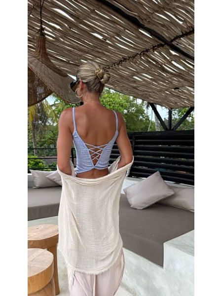 Grey Sports Bra Silver Line BeChick ❤