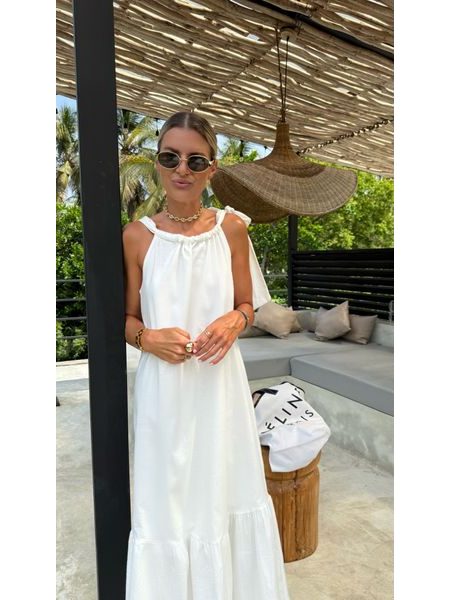 Bílé maxi šaty Riviera BeChick ❤