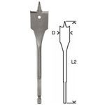 Hawera 228078 - Plochý frézovací vrták SelfCut 38,0x152 mm
