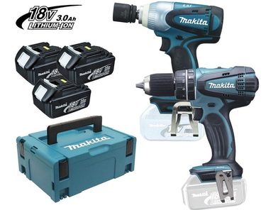 DLX2021X3-sada aku nářadí , DHP456Z + DTW251Z + 3x aku 3,0Ah + kufr Systainer