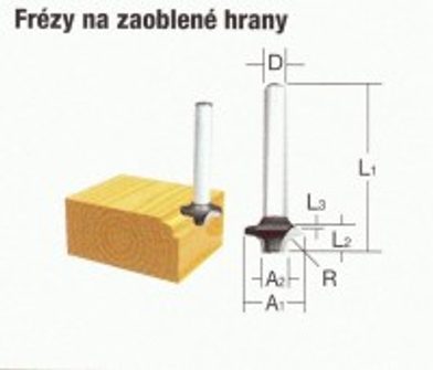 Makita D-09363 fréza na zaoblené hrany 6 mm