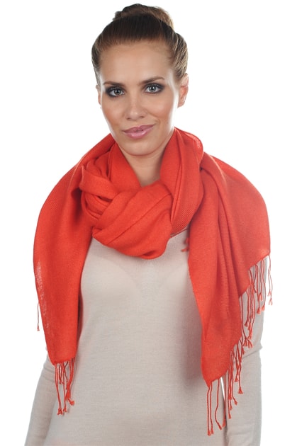 Maisoncashmere Women's Silk Cashmere Pashmina - Made in Italy - Red (40-0005)