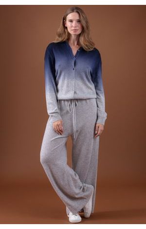 marine foncé / flanelle chiné