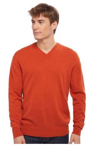 SWEATER CACHEMIRAS HOMBRE CUELLO V ROJO -15% OFF