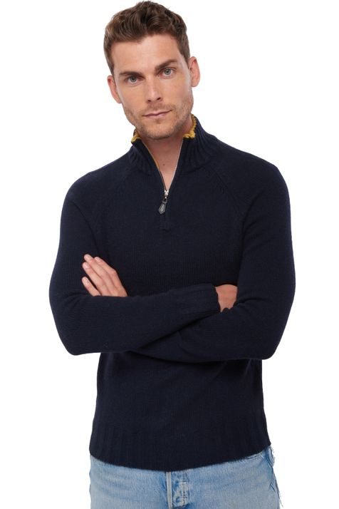 midnight blue / mustard