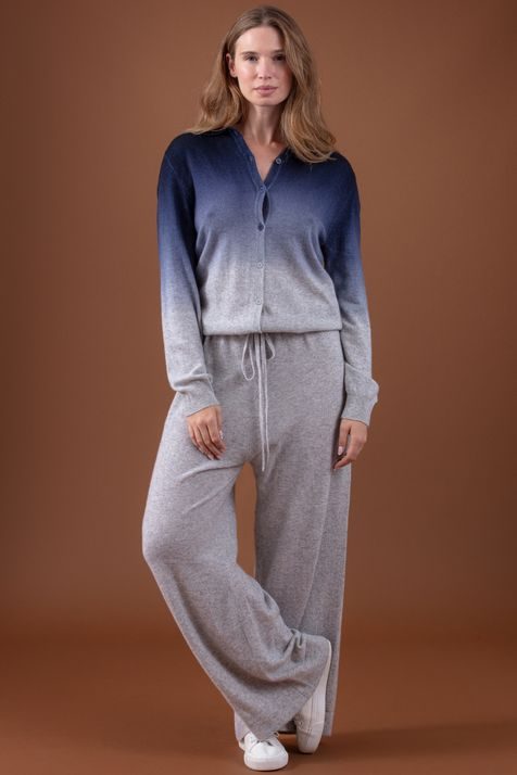 marine foncé / flanelle chiné