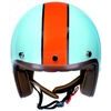 Moto helma RB-764 GASOLINE světle modrá - oranžová