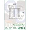 Olejový filtr HF181 Piaggio 125