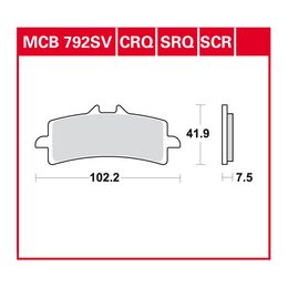 Brzdové destičky MCB792SV