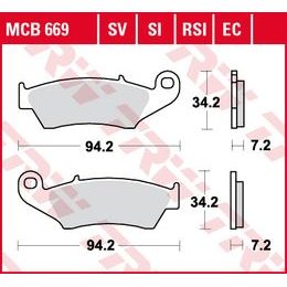 Brzdové destičky MCB669EC