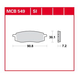 Brzdové destičky MCB549SI