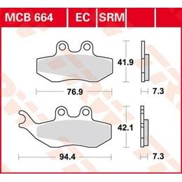 Brzdové destičky MCB664EC