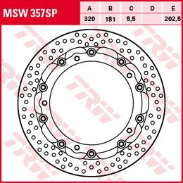 Racing Brzdový kotouč bez homologace MSW357SP