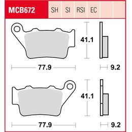 Brzdové destičky MCB672EC