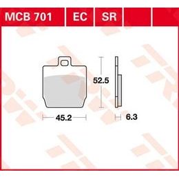 Brzdové destičky MCB701EC