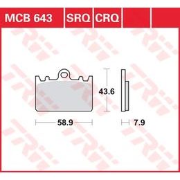 Brzdové destičky MCB643