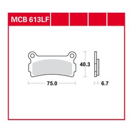 Brzdové destičky MCB613