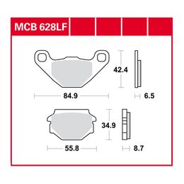 Brzdové destičky MCB628