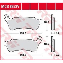 Brzdové destičky MCB885SV