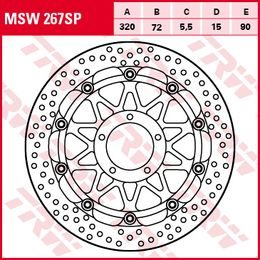 Racing Brzdový kotouč bez homologace MSW267SP