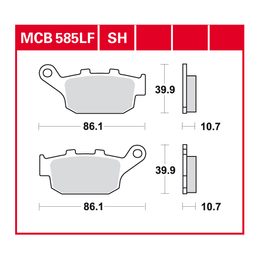 Brzdové destičky MCB585
