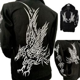 Mikina s kapucou potisk - drak