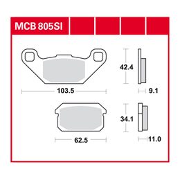 Brzdové destičky MCB805SI