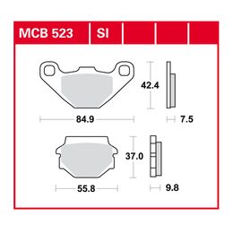 Brzdové destičky MCB523SI