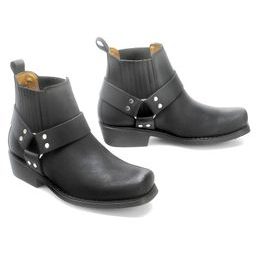 Western moto obuv- koně / CITY BIKER - černé