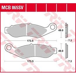 Brzdové destičky MCB865SV