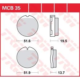 Brzdové destičky MCB035